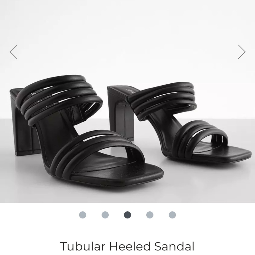 Soda Tubular Strap Square Toe Heel Sandals from Buckle - Picture 3 of 7